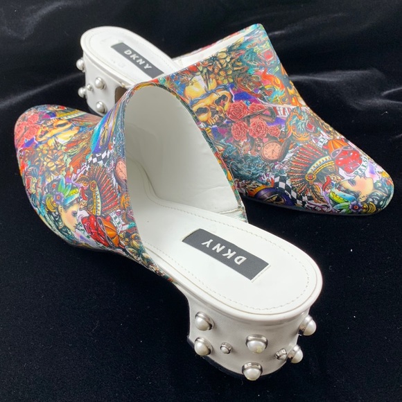 One of a kind HYDROGRAPHIC tattoo pearl stud heel - Picture 3 of 8